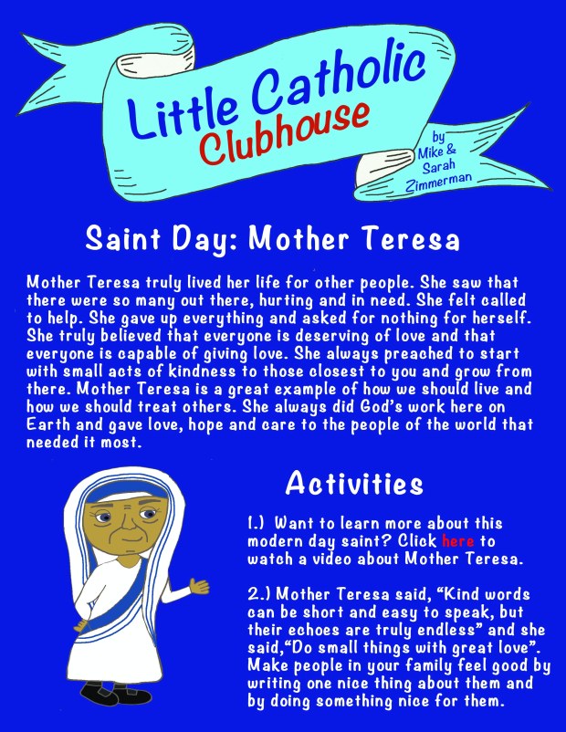 Day 14 Saint Day Mother Teresa